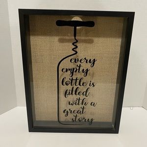Wine cork collector frame box.  11”x14”x2”